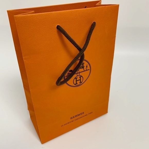 Hermes Italy made small empty shopping gift bag - Picture 7 of 8
